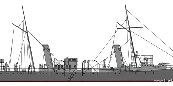 Корабль HMS Aretusa [Protecred Cruiser] (1891) - чертежи, габариты, рисунки